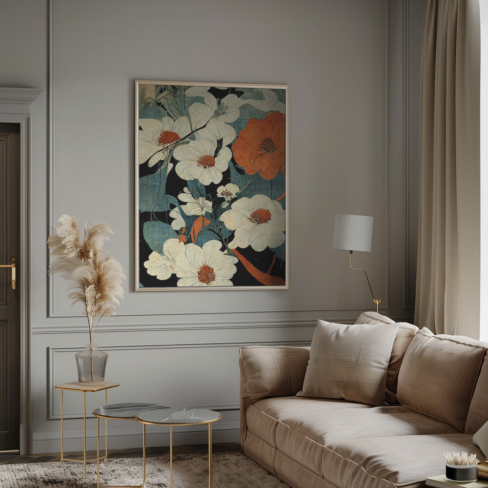 Asian Flowers Poster